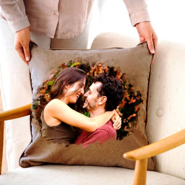 Custom Pillow Cover with Couple Photo