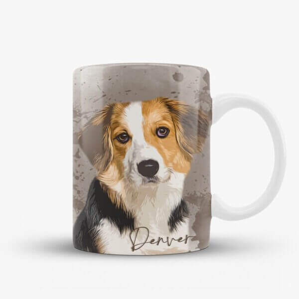 Custom Digital Pet Portrait Mug