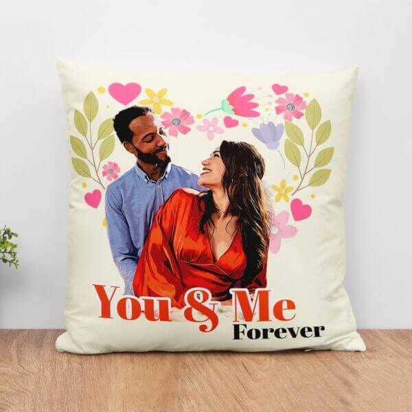 Custom Couple Portait Cushion